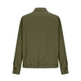 thumbnail image 5 of Wyobmus Women's Lightweight Button Down Jackets Casual Loose Hunting Jacket Elastic Waisted Work Jacket Oversized Utility Outwear Coat with Pockets B-Olive Green, 5 of 7