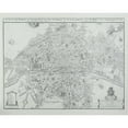 thumbnail image 3 of Braun Studio 18x15 Black Modern Framed Museum Art Print Titled - Plan Paris 1, 3 of 5