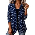 thumbnail image 3 of Tqcoqu Women's Polka Dot Oversized Jacket, Lapel Zip Up Casual Waterproof Coat with Multiple Pockets,Women's,Size S-XXXL, 3 of 8