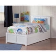thumbnail image 2 of Leo & Lacey Madison Lit Plateforme Simple en Bois avec Tiroirs de Rangement, Blanc, 2 of 9