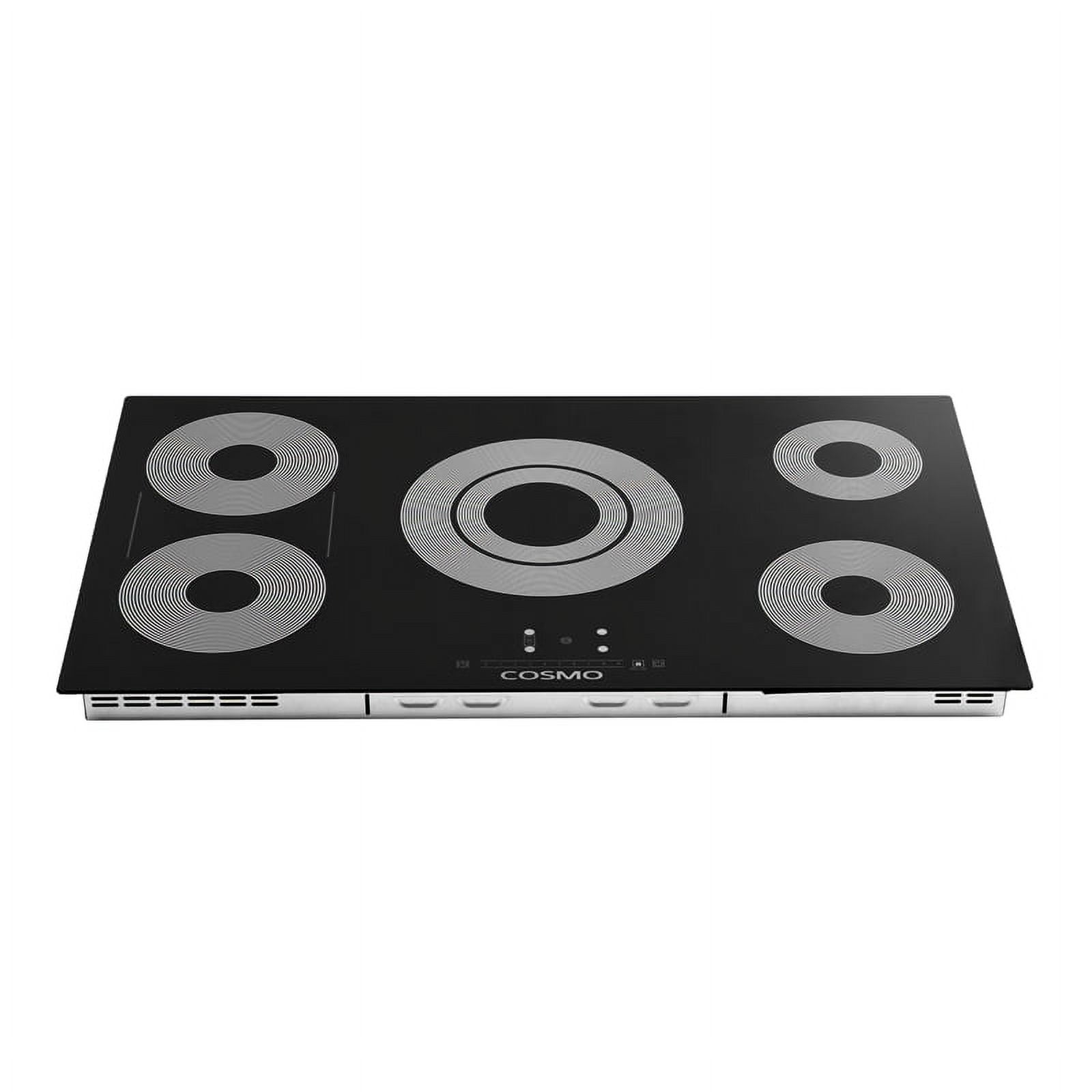 30 in. Electric Ceramic Glass Cooktop with 4 Burners in Black Porcelain