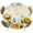 beige, variant on Elastic Fitted Round Tablecloth, Sunflowers Waterproof Stretch Table Cover for 55"-60" Tables, Yellow Floral Bees Green Leaves Watercolor Washable Outdoor Tablecloths for Patio, Picnic, Camping