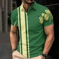 thumbnail image 2 of BiZtdJrK Men's St. Patrick's Day Shirt Funny Irish Flag Clover Short Sleeve Polos Shirts Summer Casual Button Down Lapel Golf Tennis Shirts Vacation Tops Multicolor M Holiday Sales, 2 of 4