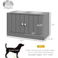 thumbnail image 2 of Sptwo Large Elevated Dog Bowls with Storage Cabinet - 44L Capacity, Raised Dog Bowl Stand Feeding Station, Gray, 2 of 10