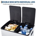 thumbnail image 4 of Dual Compartment Stainless Steel Trash & Recycling Bin – 16 Gallon (2 x 8 Gal), Step Pedal, Removable Inner Buckets, Double Lids, Odor Control, for Kitchen, Home, Office, 4 of 15