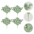 thumbnail image 5 of 4 piezas hojas artificiales decoración de hojas de simulación decoración de plantas verdes artificiales, 5 of 5