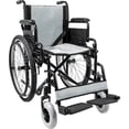 thumbnail image 1 of Silla Ruedas Todo Terreno Plegable Estructura Acero Descansa Brazo Abatible Reposapies Freno Usuario Soporta 150kg, 1 of 5