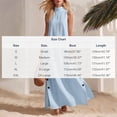 thumbnail image 2 of Dvprdro Mandarin Collar Sleeveless Button Front Side Slit Maxi Dress for Women Loose Fit A Line Summer Daily Solid, 2 of 8