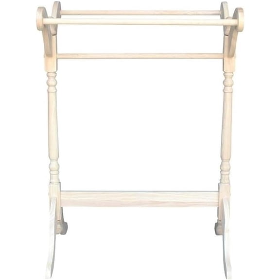 Pemberly Row Traditional Wood Quilt Rack with Three Rails in