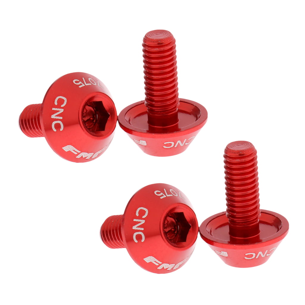 2Pcs Alloy M5 Screws Bike Cycling Drink Water Bottle Rack Cage Bolts Red