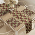 thumbnail image 2 of Ambesonne Animal Table Runner & Placemats, Funny Historic Mammoth Art, Placemat 4 pcs + Runner 14"x90", Pale Maroon Green, 2 of 2