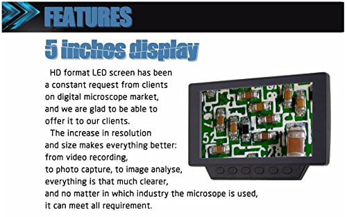 ADSM302 5 Inch Screen 1080P HDMI Digital Microscope for Circuit Board Repair Soldering Tool 