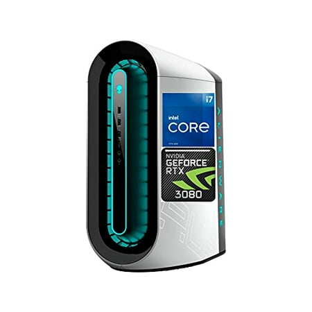 2021 Dell Alienware Aurora R12 Gaming Desktop, GeForce RTX 3080 10GB GDDR6X, Intel 11th Gen 8-Core i7-11700F, 16GB HyperX DDR4 RAM, 1TB SSD+1TB HDD, Lunar Light White,1000W PSU, WiFi 6+Gift MP