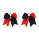 thumbnail image 3 of Minnieouse Banda para el cabello grande Nudo de lazo Elástico Color a juego Estilo pijo decorativo Coleta Titular Scrunchies Accesorios Rojo + rojo + negro 2Conjunto, 3 of 6