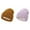 P-Purple 1PCS & Coffee 1PCS, variant on (2-Pack) Rinsvye Women Solid All Wool Trapper Hat Autumn and Winter Knitted Trapper Winter Hat Fleece Warm Woolen Hat
