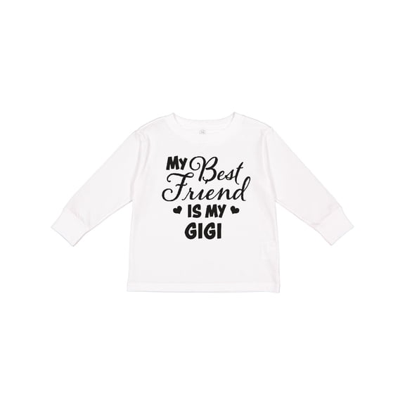 Inktastic My Best Friend is My Gigi with Hearts Boys or Girls Long Sleeve Toddler T-Shirt