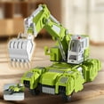 thumbnail image 6 of Steel Power Transformable Engineering Vehicle with Long Crane Liftable Excavator Model for Creative Construction Play, 6 of 6