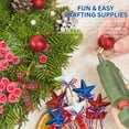 thumbnail image 6 of Patriotic Glitter Star Picks 12Ct, Red White Blue Foam Stars with Bow for 4th of July Memorial Day Parade Table Decor Cocktail Themed Party Decorations, 6 of 7