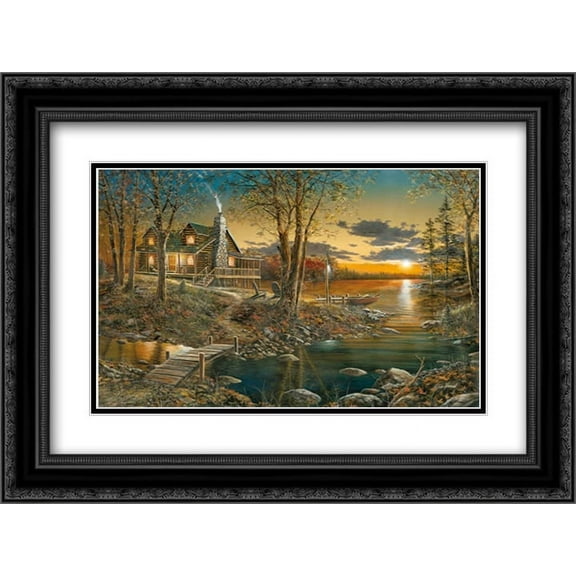 Comforts of Home 2x Matted 24x18 Black Ornate Framed Art Print by Hansel, Jim