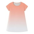 thumbnail image 6 of Teen Girls Dresses Short Sleeve Gradient Dress Casual Summer A-Line Sundress for Kids Soft & Breathable Fabric Ages 4-12 ,Sie:110, 6 of 7