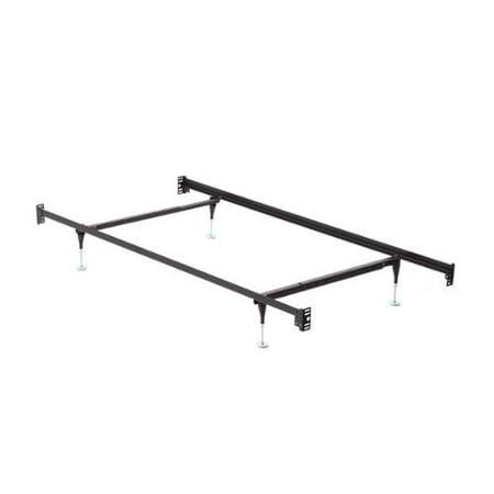 W Silver Products Twin Full Bolt On Angle Iron Steel Bed Metal Bed Frame With Headboard And Footboard Brackets