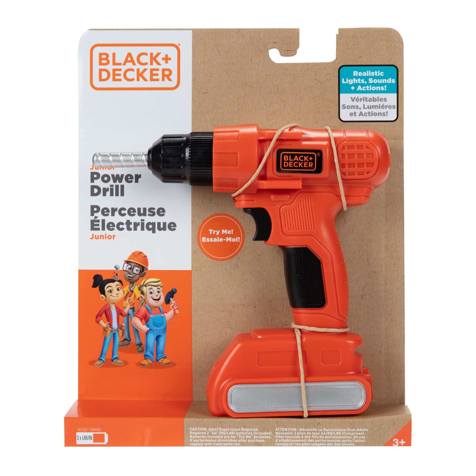 Black & Decker Jr POWER DRILL - Electronic Toy + Lights Sounds & Action  🌟NEW🌟