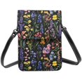 thumbnail image 2 of Leather Portable Mobile Phone Bag Purse Purse Satchels 5.3×7.5in Scratch-Proof Dustproof For Shopping Work Dating Travel A Variety Of Colorful Flowers, 2 of 7