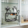 thumbnail image 3 of Rack Storage Organizer for Kitchen Lids and Cookware – Wall Mounted Lid Rack with Tray and Space Saving Shelf Solution, 3 of 6