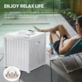 thumbnail image 3 of EHHLY Deck Box, 51 Gallon Package Bin Delivery Box for Outside Front Porch, Small Patio Outdoor Storage Boxes Waterproof, UV Resistant Plastic Resin Pool Storage Bins with lids, White, 3 of 9