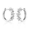 thumbnail image 2 of Lancharmed Silver Plated Cute Earrings for Womens,Triple Star Zircon Earring Galentines Gifts, 2 of 7