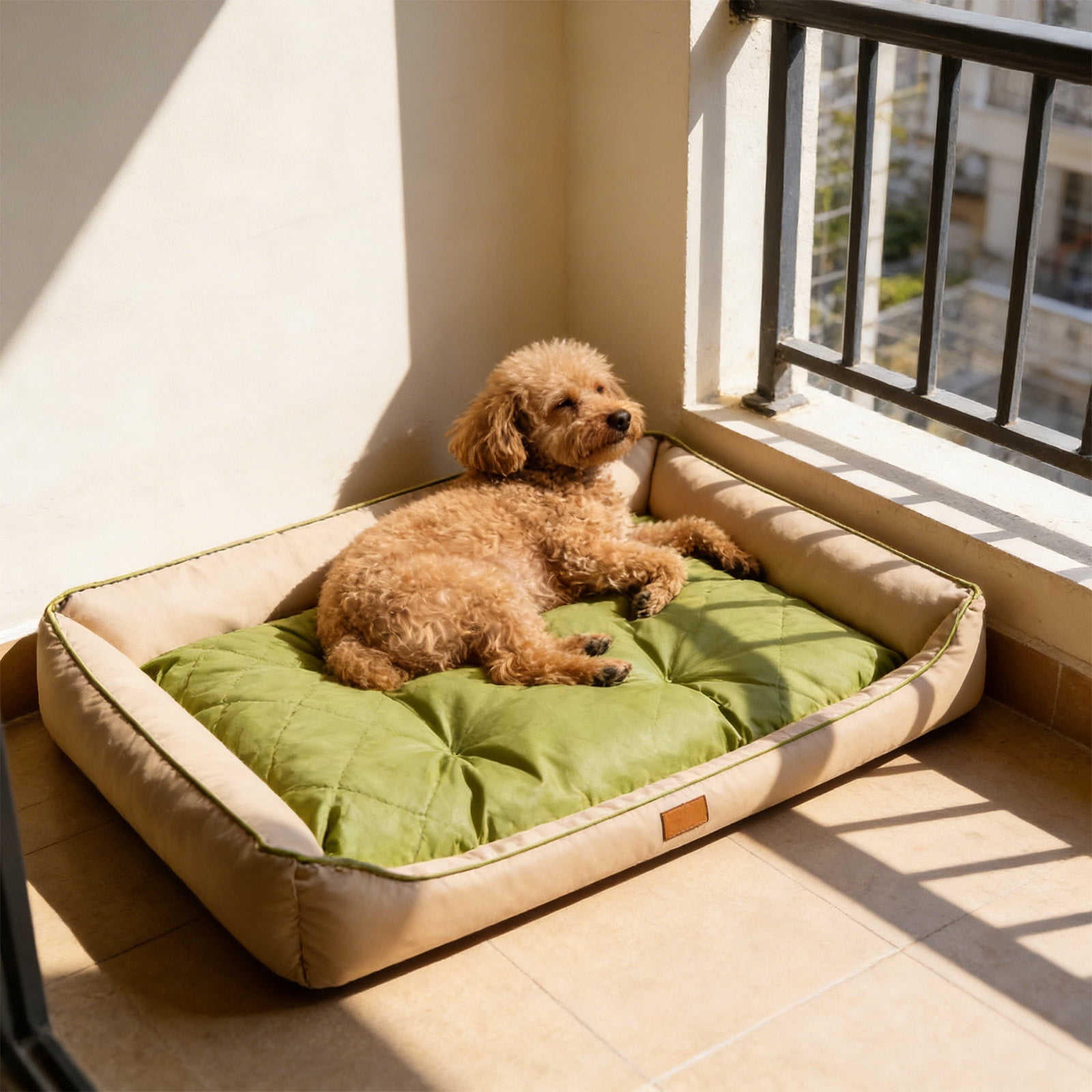 AuroraX Cooling Dog Bed Waterproof Pet Bed Non-Slip Indoor Outdoor Summer Portable Dog Bedding