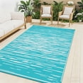 thumbnail image 4 of Ileading Outdoor Rug Clearance 6'x9' Reversible Patio Mat Waterproof Camping RV Tent Carpet Striped Area Rug, 4 of 8