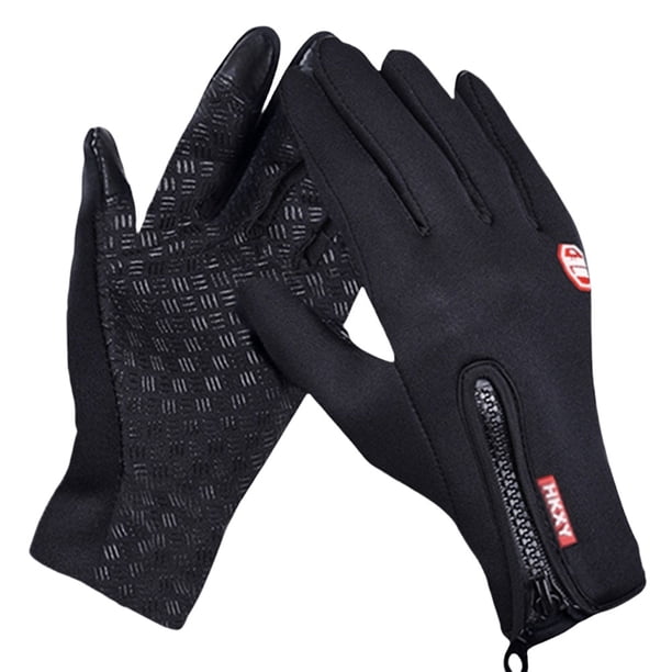 Guantes cálidos de invierno unisex, guantes impermeables con forro polar, suaves actividades al aire libre