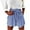 Blue, variant on IROINNID Women's Summer Casual Drawstring Pocket Solid Shorts