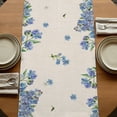 thumbnail image 5 of Table Runners 70 Inches Long Dress Scarves, Easter Farmhouse Coffee/Dining/Kitchen Table Decor, Holiday Table Runner, Farmhouse Retro Spring Rabbits Gnomes Blue Flowers 13x70 Inch, 5 of 9