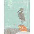 thumbnail image 3 of Goldberger, Jennifer 15x18 Black Modern Framed Museum Art Print Titled - Heron Collage I, 3 of 5