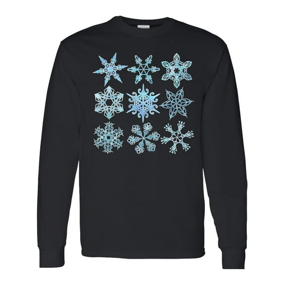 Inktastic Winter Snowflakes Long Sleeve T-Shirt