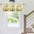 thumbnail image 5 of Summer Theme Window Valance for Kitchen, Pastoral Lemons Drinks Yellow Buffalo Plaid Rod Pocket Short Curtain for Small Windows, Light Filtering Decorative Valance, 60 x 14 Inch, 1 Panel, 5 of 9
