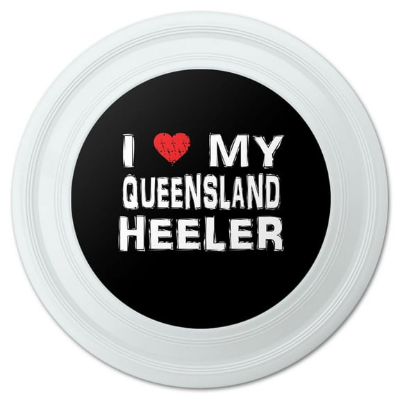 I Love My Queensland Heeler Stylish Novelty 9" Flying Disc