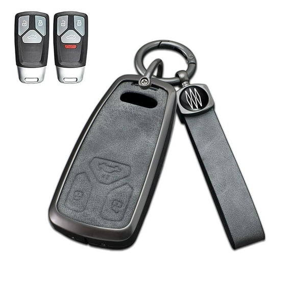 Zinc Alloy Metal Smart Remote Key Fob Case Cover Protector Holder Shell Compatible for Audi A4 Q7 Q5 TT A3 A6 SQ5 R8 S5