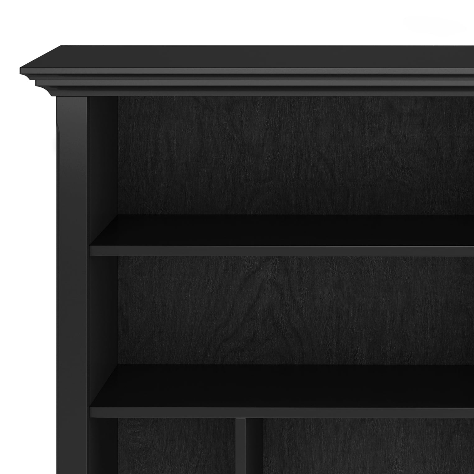 Simpli Home Amherst SOLID WOOD 44 inch x 44 inch Transitional Multi Cube Bookcase and Storage Unit in Black