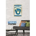 thumbnail image 2 of MLB Milwaukee Brewers - Retro Logo Wall Poster, 14.725" x 22.375", Framed, 2 of 3
