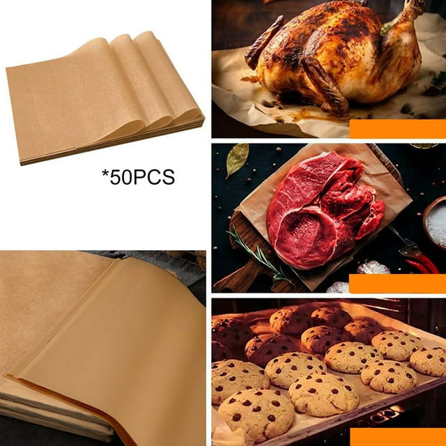 QTOCIO Parchment Paper Sheets For Baking Non Stick Greaseproof Oil Paper Double Sided Silicone Paper For Oven Cooking Food Wrapping