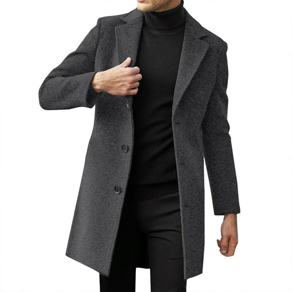 2025 Men's Casual Jackets Men Slim Winter Coat Mens Fall Jacket Lapel Collar Long Sleeve Winter Jacket for Men Tall Padded Jacket Vintage Work Coat for Men Thicken