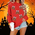 thumbnail image 6 of Zormilly Halloween Sweatshirts for Women Spooky Season Pumpkin Crew Neck Oversized Sweatshirt Fashion Fall Outfits, S-2XL, 6 of 6