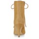 thumbnail image 4 of Botines Tacón De Aguja Punta Estrecha Cordón Arriba Cremallera Para Mujeres Allegra K Camello 36, 4 of 7