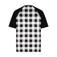 thumbnail image 4 of AOOCHASLIY Father's Day Gifts Men's Plaid Print Casual Short Sleeve T Shirts and Shorts Tracksuit Set, 4 of 4