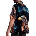 thumbnail image 3 of Starry bird Men's Short Sleeve Beach Shirts Poplin Spread Collar Tops Casual Printed Button Down Summer Unisex, 3 of 6