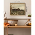 thumbnail image 4 of Drsoum Vintage Village Landscape Wall Art Rustic Retro Framed Countryside Scenery Prints Farmhouse Classic Decorations for Living Room Home Office 8x10in Natural Framed, 4 of 6
