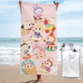 thumbnail image 1 of Toalla de playa Labubu, suave, de secado rápido, resistente a la arena, para natación, piscina, yoga, gimnasio, camping, toallas de baño ligeras, regalo para niños, niñas, niños y adultos, 31,5 x 63, 1 of 8